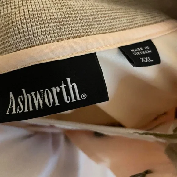 Men's  Ashworth Cream Pullover Shirt - Picture 3 of 4